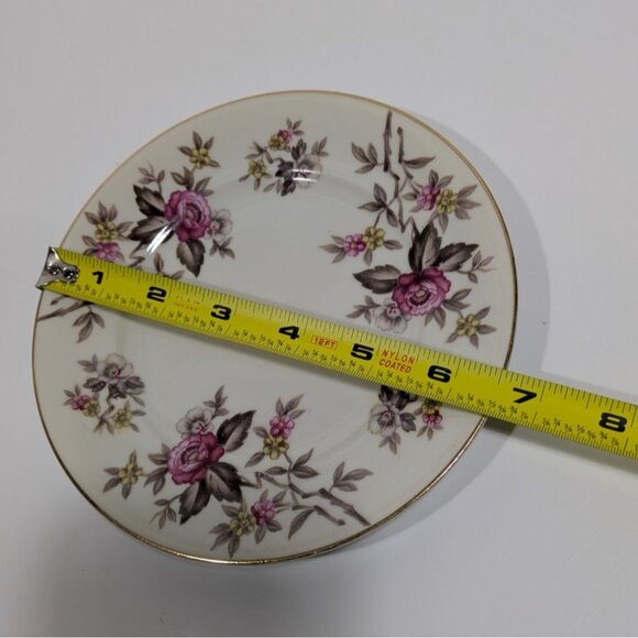 Meito Norleans Rosanne Pink Floral Porcelain Plate Vintage 1940s Occupied Japan - Picture 2 of 7